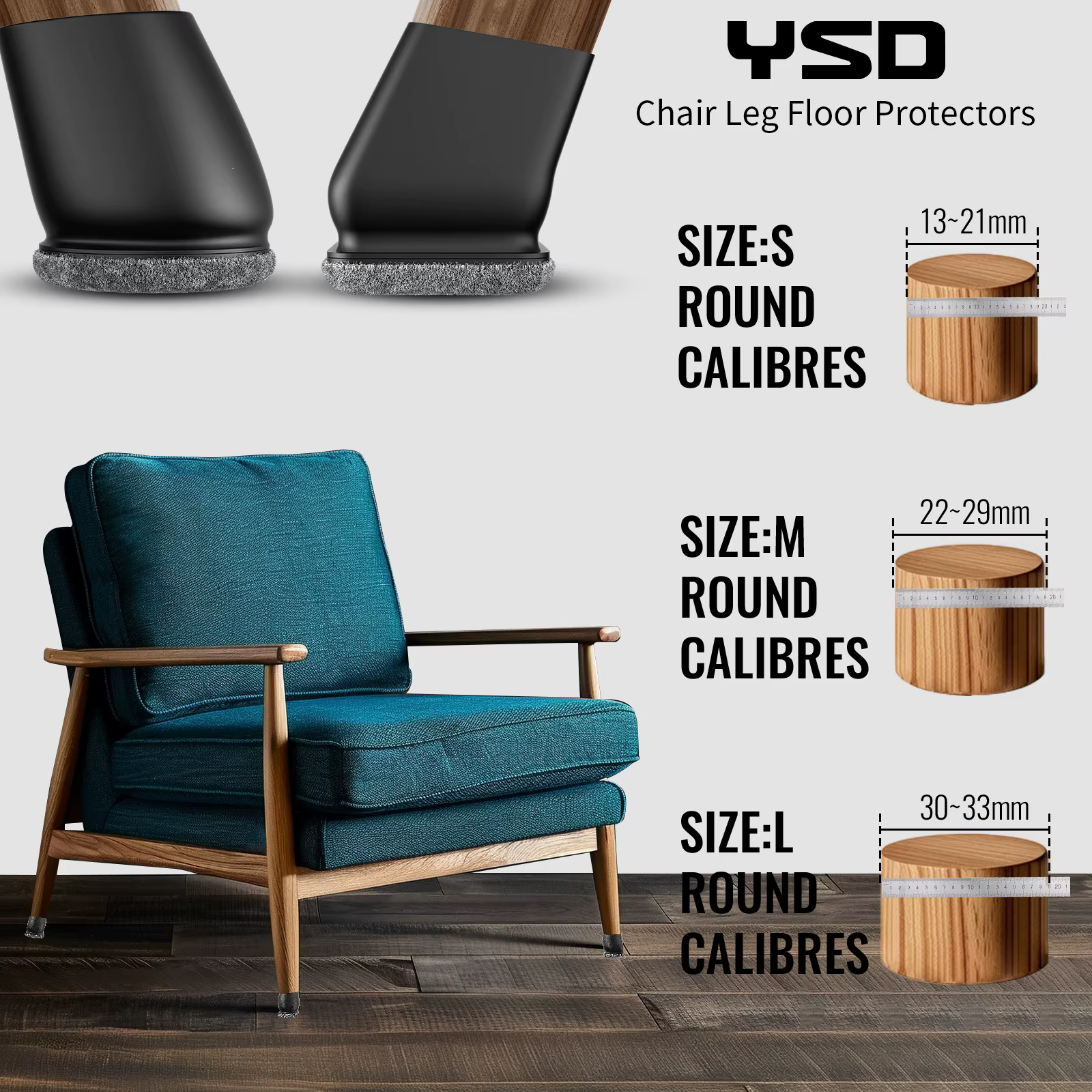 8PCS Silicone Chair Leg Floor Protectors Foot Cover Diagonal with Thick Wrap Felt Pads TPE Furniture Table Feet Protect Floors