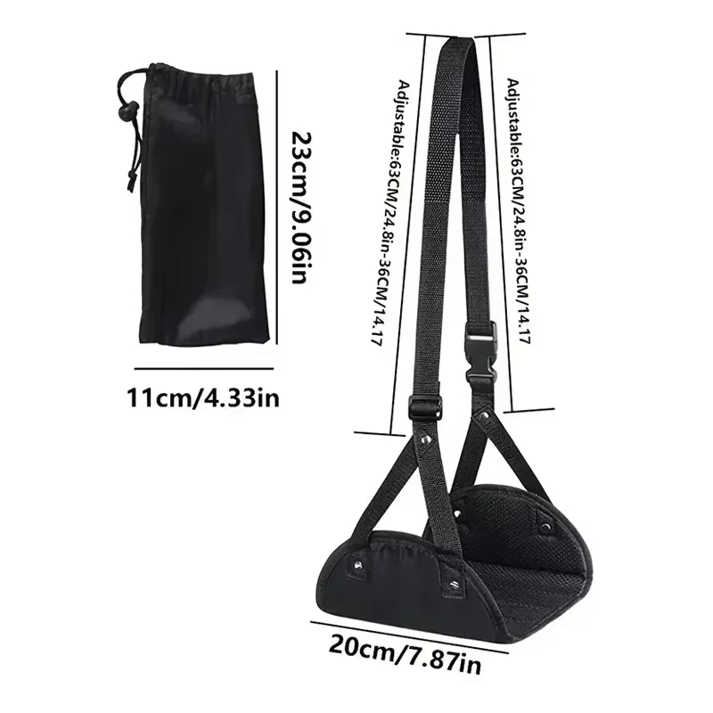 2025 New Airplane Footrest With Adjustable Strap, Portable Hammock Leg Rest, Perfect Travel Accessories