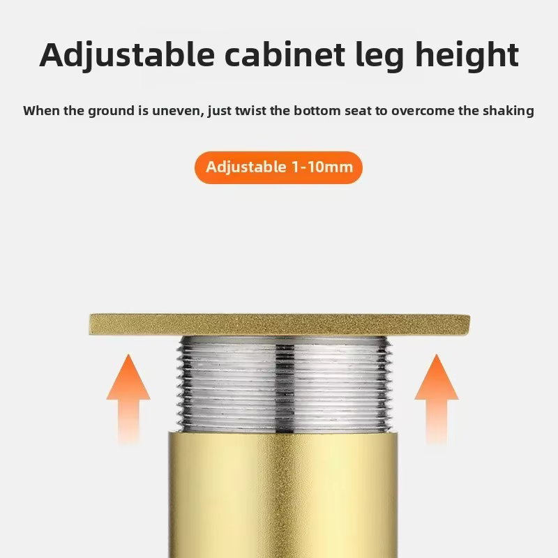 4pcs 6-30cm Aluminum alloy Furniture Legs Metal Adjustable Legs，for Cabinet Table Legs Sofa Feet Furniture Replacement Foot