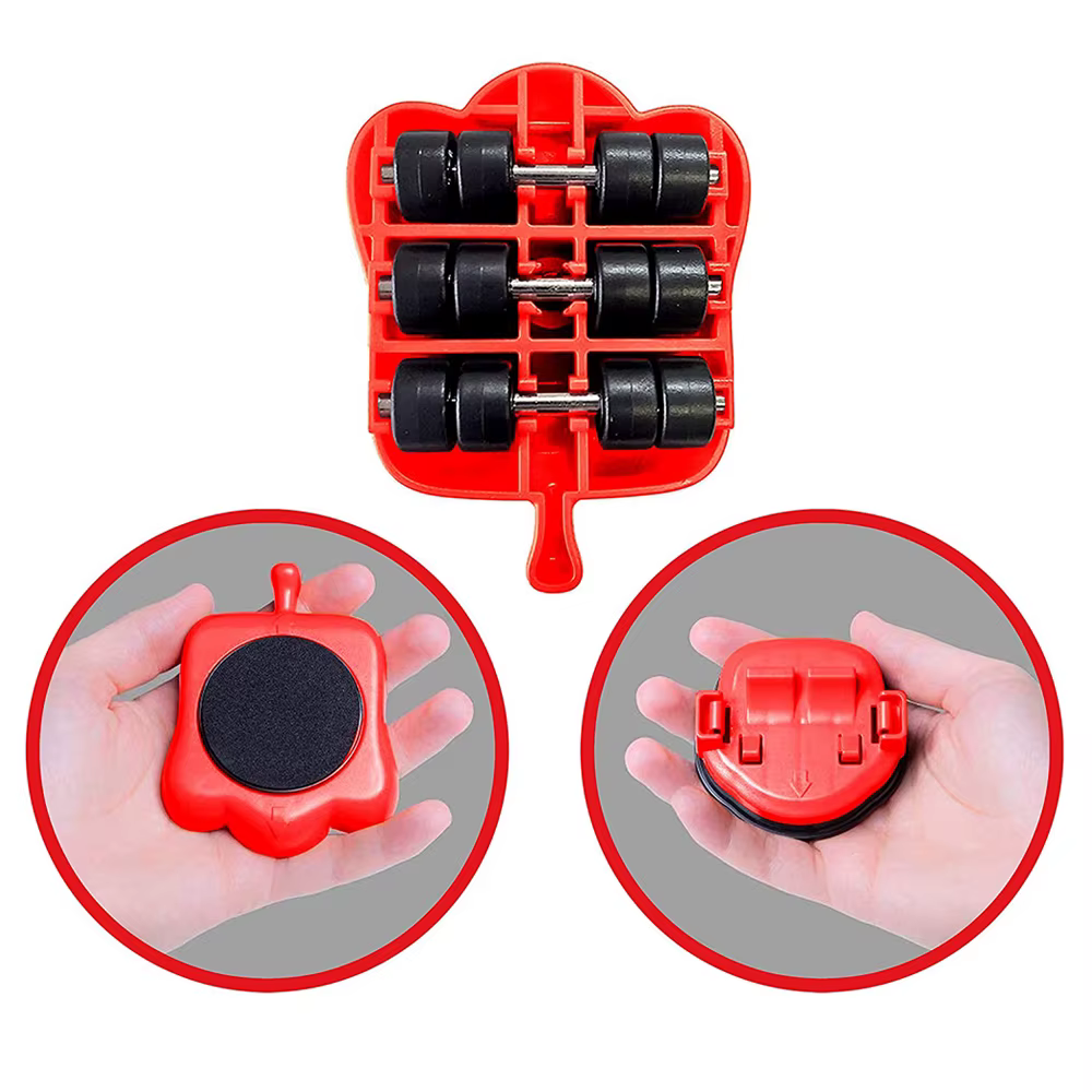 Heavy Duty Furniture Mover Set Furniture Mover Tool Transport Lifter Heavy Stuffs Moving Wheel Roller Bar Hand Tools