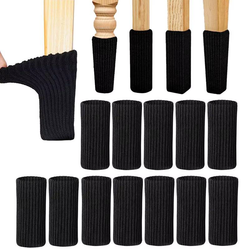 24/4PCS Furniture Feet Knitted Protectors Chair Legs Floor Anti-Slip Pads Table Legs Socks for Floor Protectors Chair Pads Cover